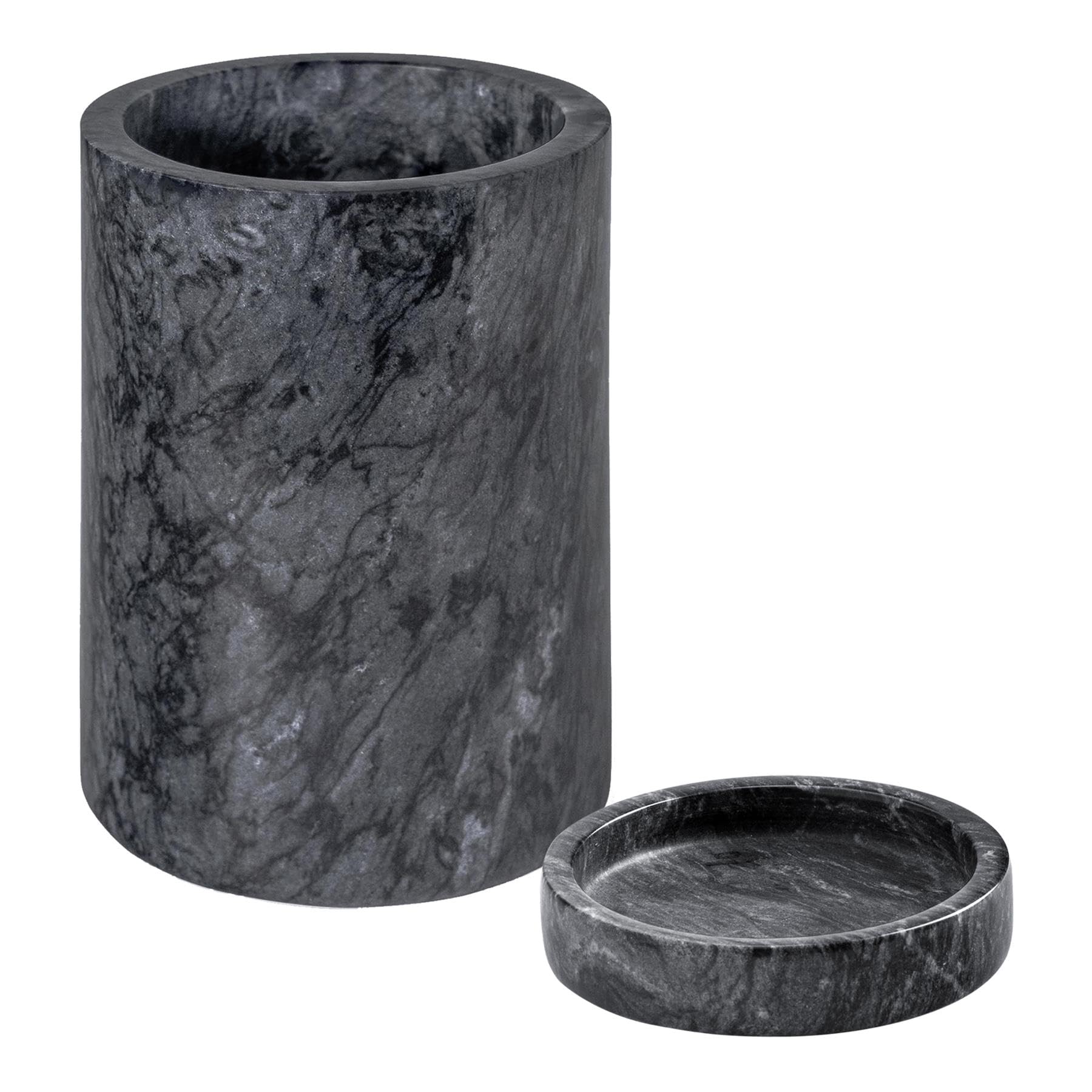 Argon Tableware 2 Piece Marble Wine Bottle Coaster & Cooler SetBlack from B&Q