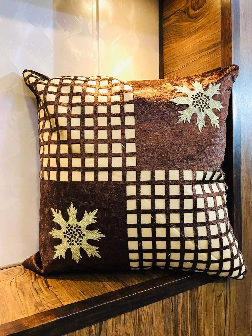 HOUSE FOX Beige & Brown Set of 5 Ethnic Motifs Square Cushion Covers (16x16 inch or 40.64 x 40.64 cm) (5 Pcs Leaf Coffee) (B09QZZS1T4) Amazon Price History, Amazon Price Tracker