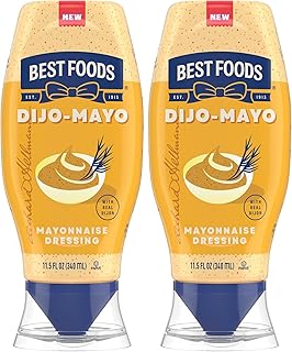 Best Foods Dijo-Mayo Smooth & Savory Mayonnaise Dressing for Fries, Burgers, Potato Salads, Sandwiches, Mayonnaise Dressing With Real Dijon, 11.5 oz 1 ct (Pack of 2)