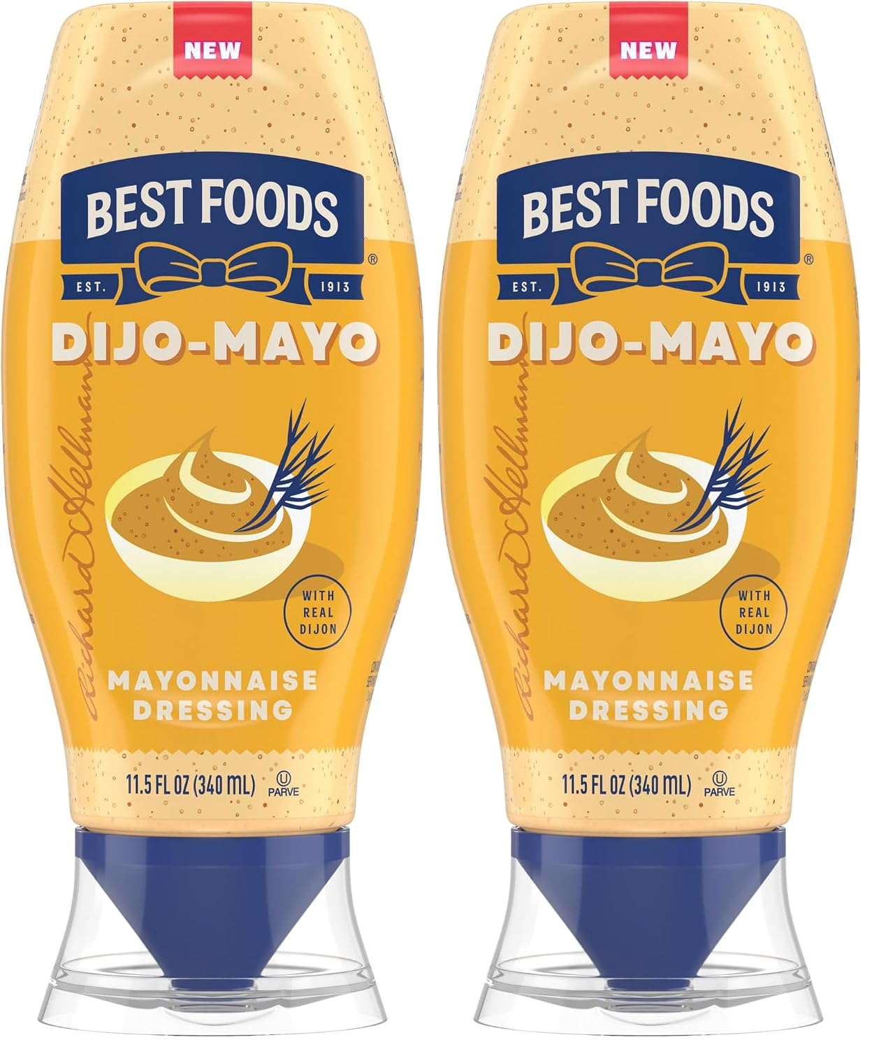 Best Foods Dijo-Mayo Smooth & Savory Mayonnaise Dressing for Fries, Burgers, Potato Salads, Sandwiches, Mayonnaise Dressing With Real Dijon, 11.5 oz 1 ct (Pack of 2)