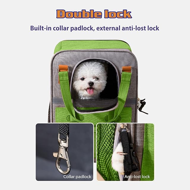 Foto 7 de 7 de PETCUTE Mochila Transportín Gato,Mochilas para Gatos y Perro Bien Ventilado con Correa de Seguridad…