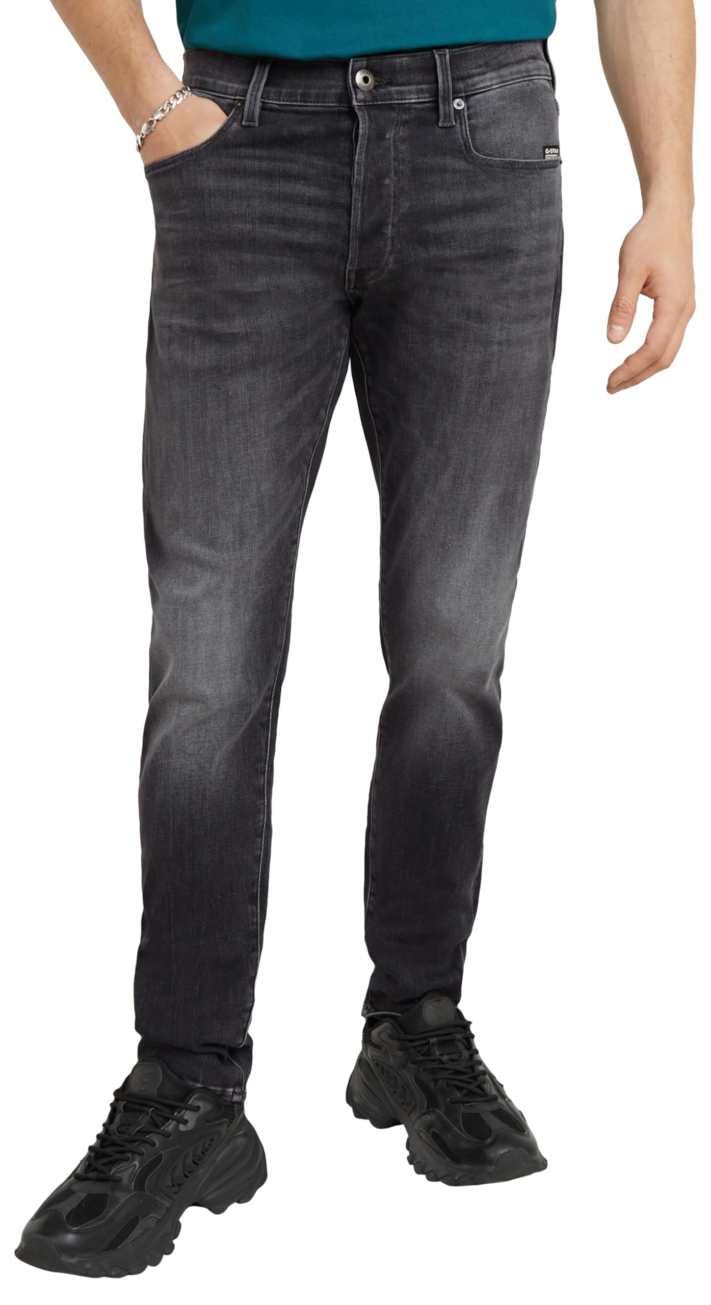G-Star Men's 3301 Slim Jeans, Black (Faded Black Magnet D25742-A634-C239), 34W / 34L