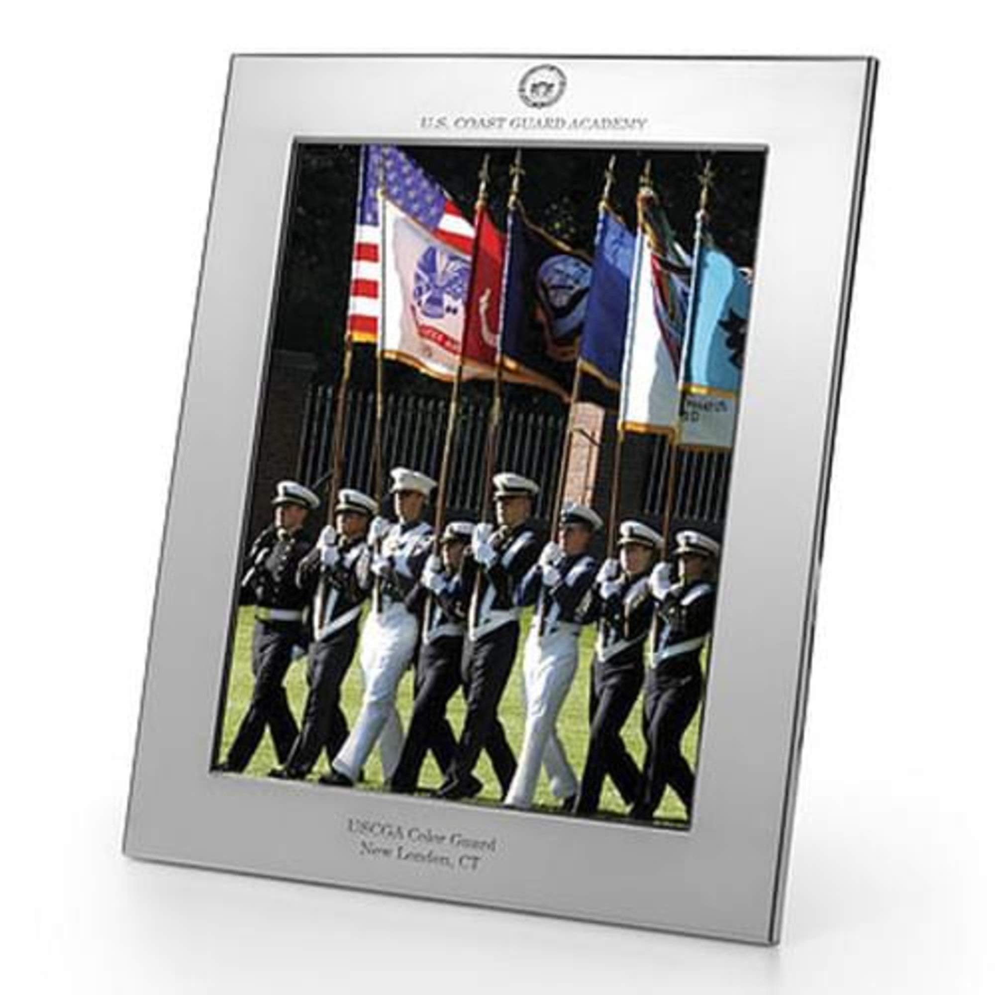 M. LA HART Coast Guard Academy Polished Pewter 8x10 Picture Frame