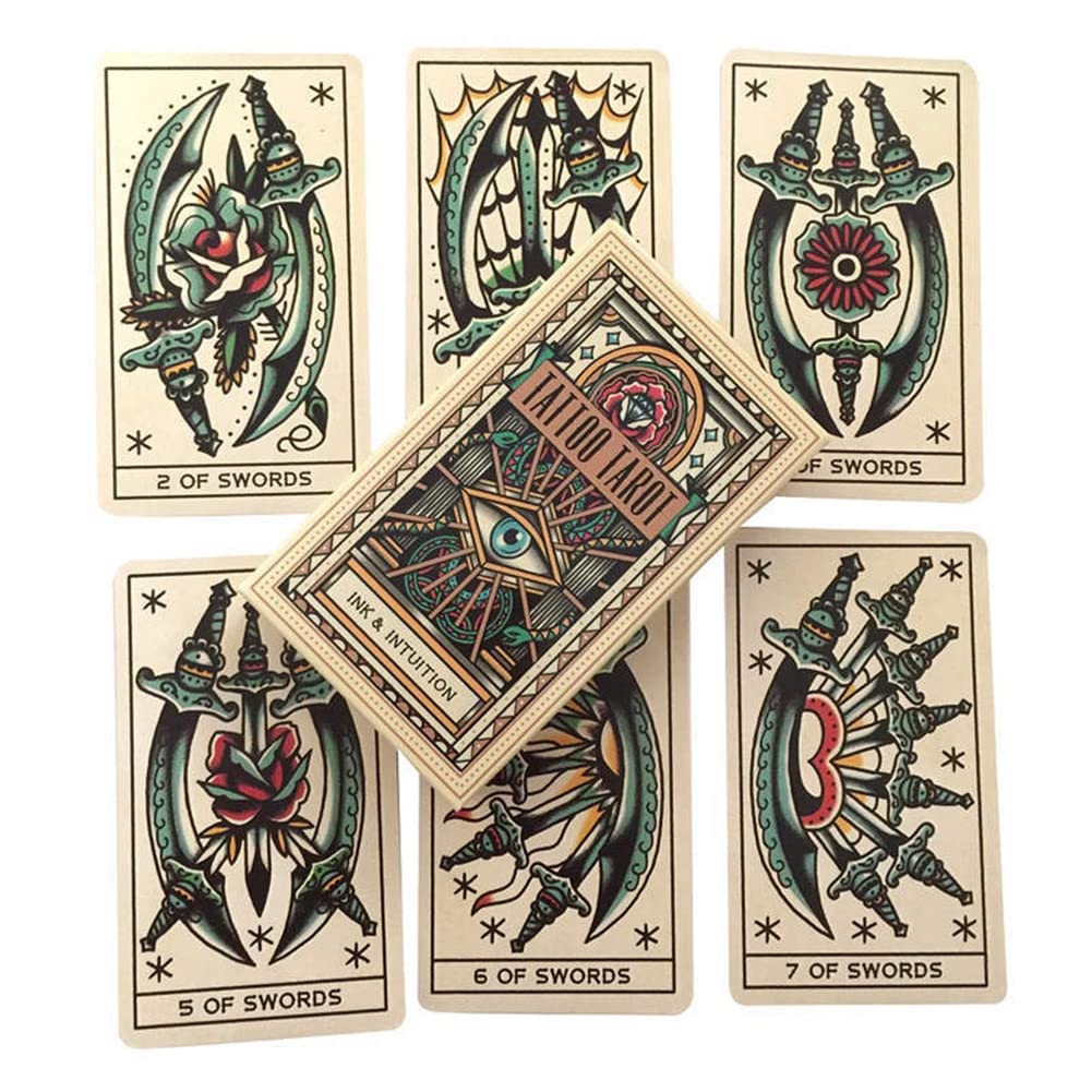 Kiuiom Tarocchi,Carte Tarocchi,Imparare Tarot Deck di Lettura Facile e Veloce,Carte Divinazione Tradizionali Tavolo, per Gioco Festa E Festival