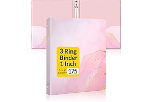 SUNEE 3 Ring Binder 1 Inch Preppy School Supplies Binder