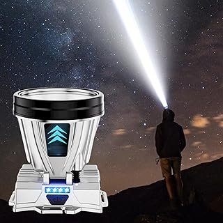 Super Bright Rechargeable High Power Headlamp, Headlamp Rechargeable, Head Lamps LED Rechargeable Super Bright,Waterproof Spotlight for Outdoor Camping,Fishing,Hunting,Adventures (White Light 32 Lights)