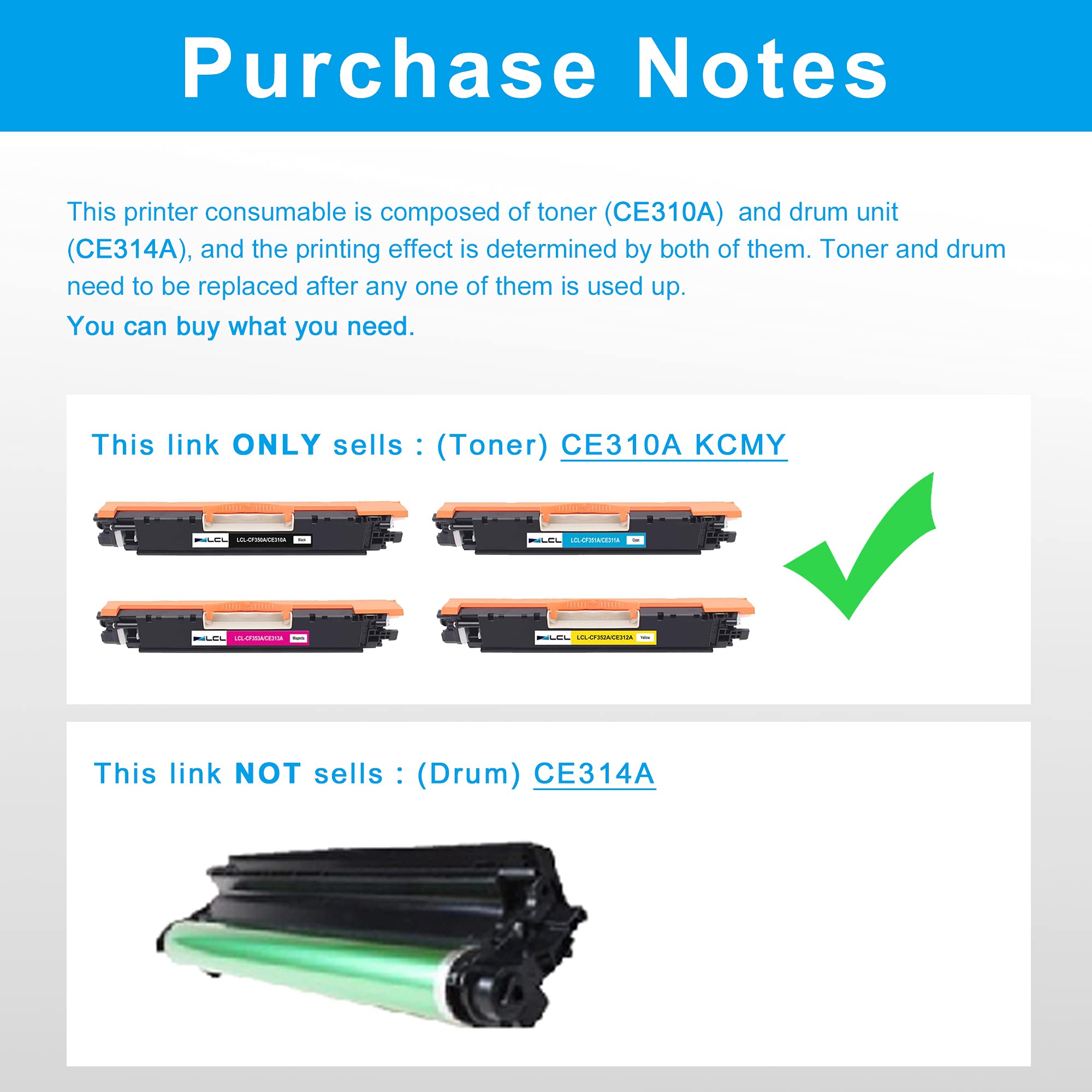 5 TONER HP 126A CE310A PER HP LASERJET M175NW M175A M275A COLOR