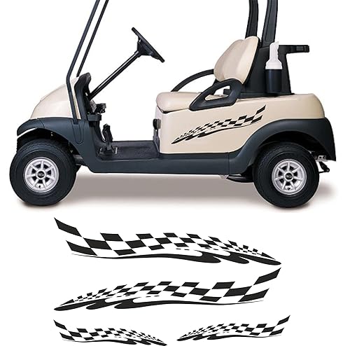 StickerChef Golf Cart Decals Auto Truck Boat Pontoon Vehicle Vinyl Car Stickers Tribal Flames GCC03