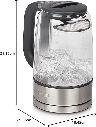 Vista 30 de Cuisinart PerfecTemp - Hervidor eléctrico de 1.7 litros, tetera eléctrica inalámbrica, 1500 W para calentamiento rápido, 6 temperaturas Acero