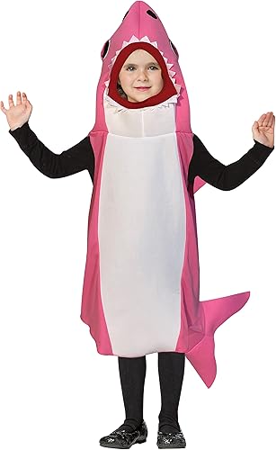 Rasta Imposta Disfraz de tiburón rosa definitivo para bebé, disfraz de imaginación para jugar (niños de 4 a 6 años)