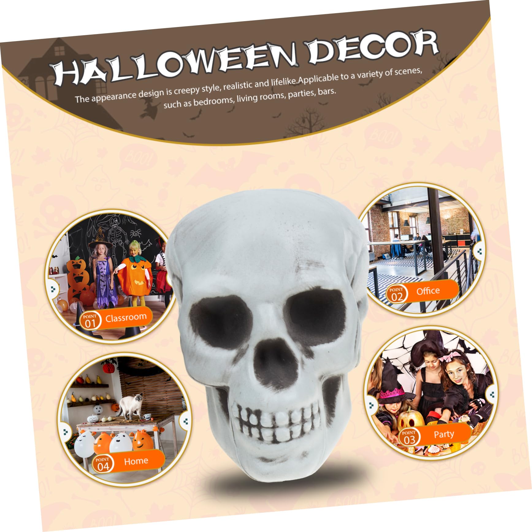Alipis 32 Piezas De Esqueleto De Halloween Adornos De Calavera Mini Estatuilla Divertida Adorno para El Hogar Calavera para El Hogar Manualidades De Halloween Decoración De Cráneo