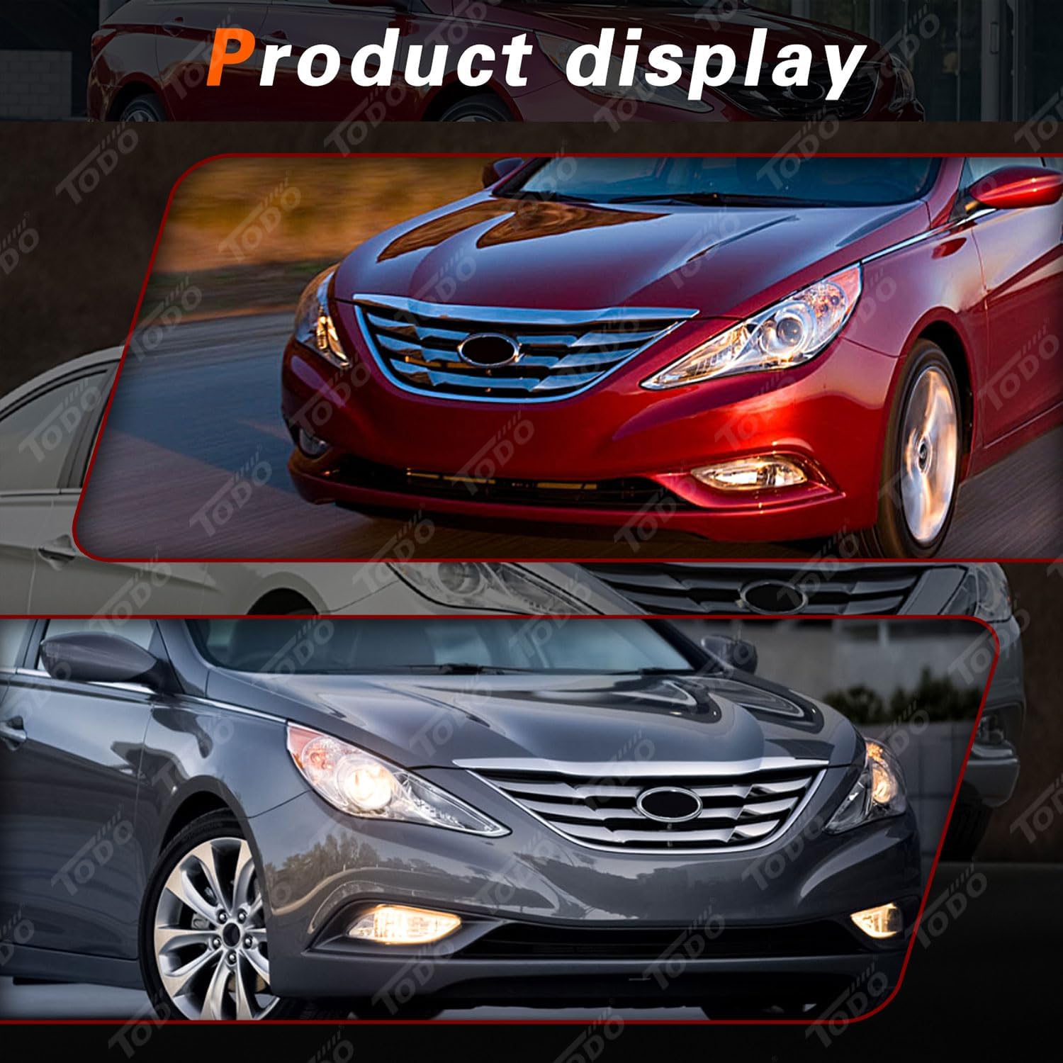 TODO Headlight Assembly for Sonata (Excludes Hybrid) 2011-2014, HeadLamps for HYUNDAI Sonata 2011 2012 2013 2014, Passenger Side
