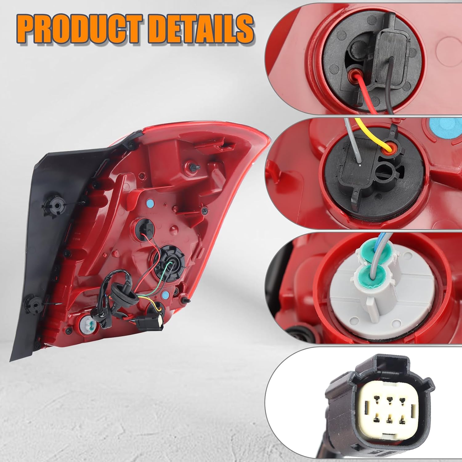 LH LED Tail Light With Bulb Harness Assembly Compatible With 2017-2022 Chevy Trax Rear Lamp Left Driver Side Replacement GM2800298 42750549