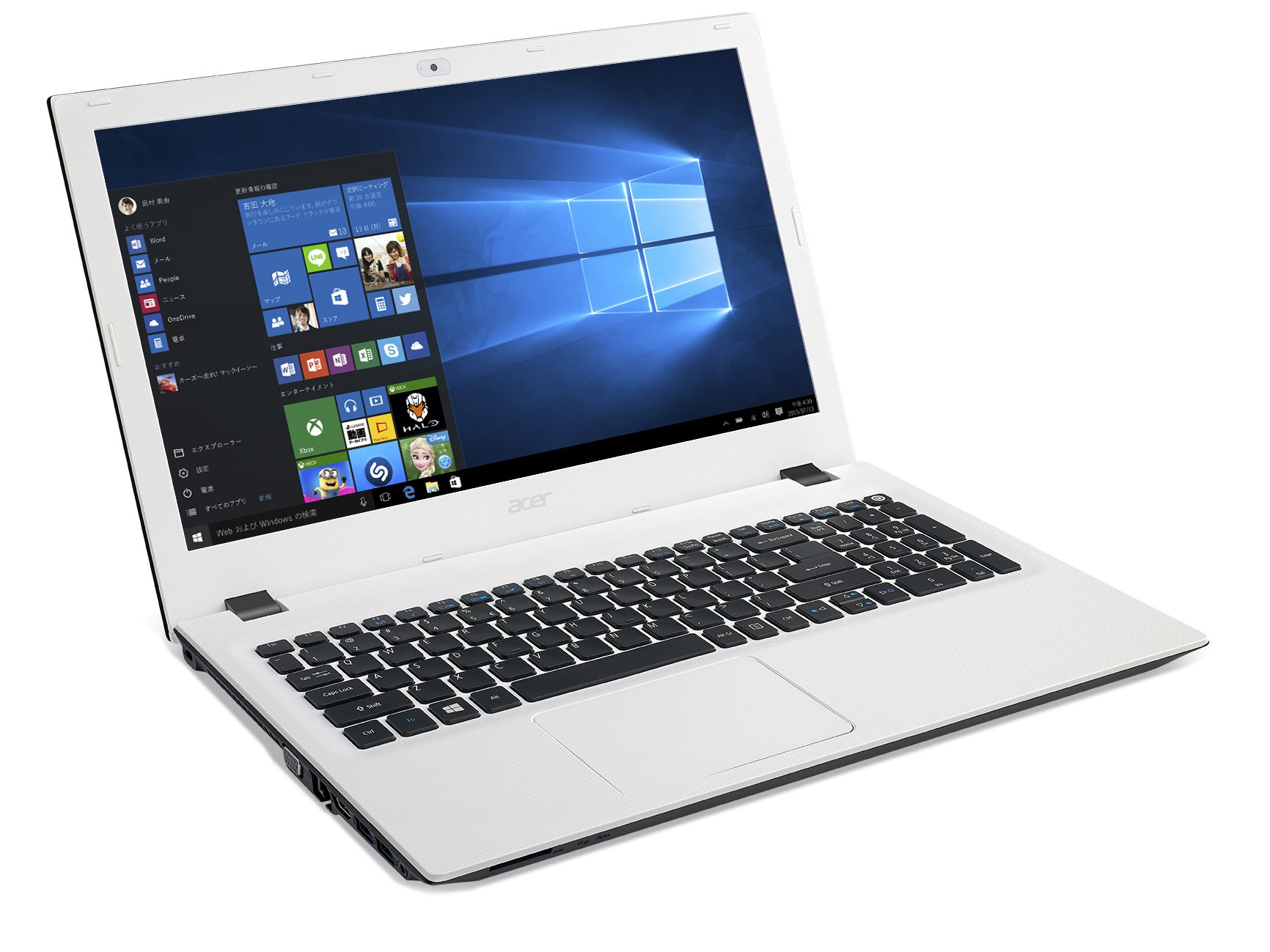 Acer - acer E5-573-A34D/W 初めてのパソコンに♪お洒落で可愛いデザイン Amazon.co.jp: Acer ノートパソコン Aspire E5-573-A34D/W