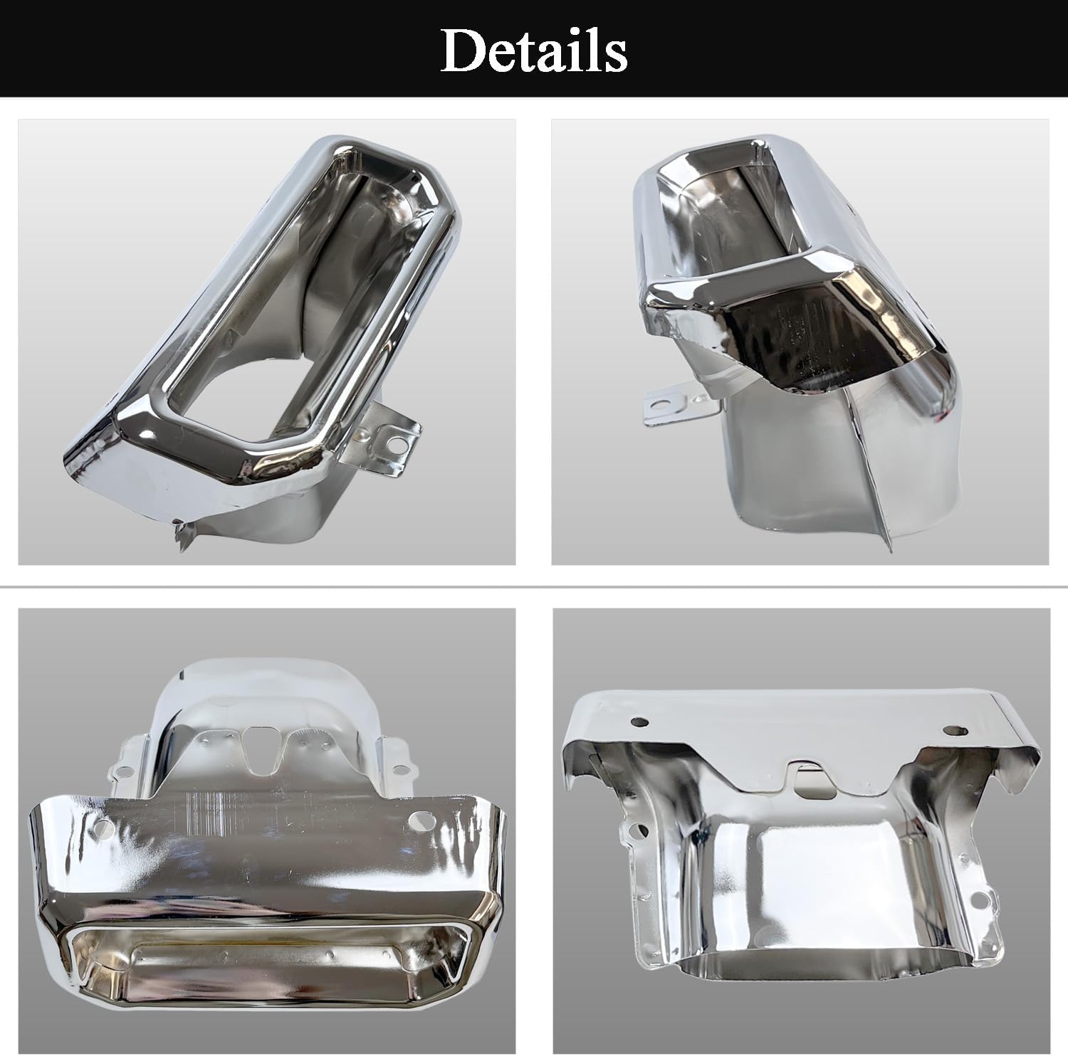 Pair Exhaust Tips Bezels Compatible with Chevy Silverado 1500 2019-2023, GMC Sierra 1500 2019-2024 Replace# 2253506 84434641 84434642 84667764 Silver