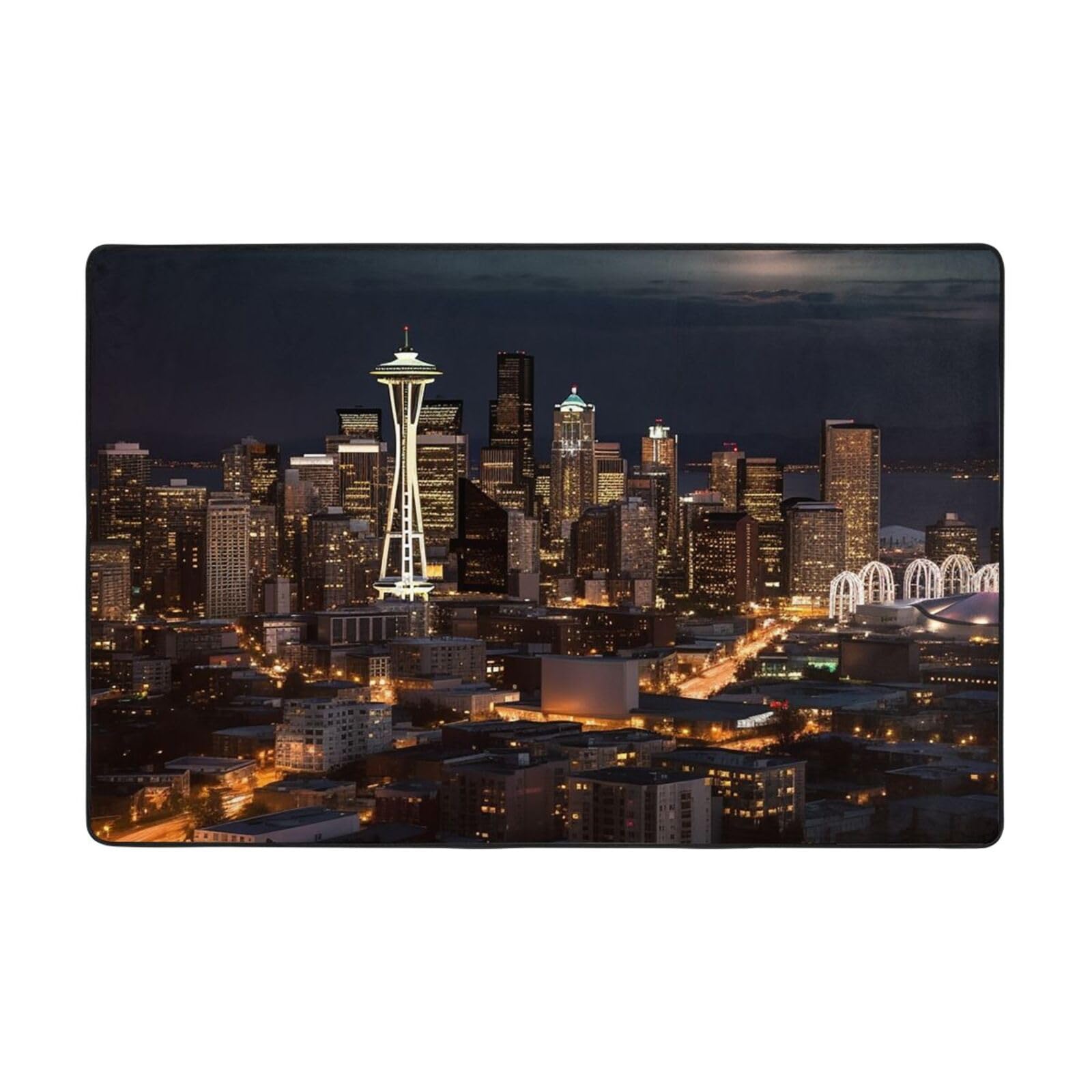 Tapis antidérapant City Seattle lavable pour éliminer les glissades et la poussière