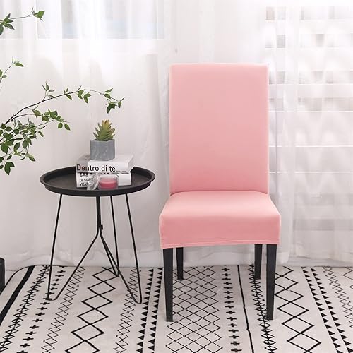 Miniatura 9 de Jusmate Juego de 6 fundas para sillas de comedor, fundas elásticas de licra para sillas de comedor, lavables, extraíbles para sillas Parsons,