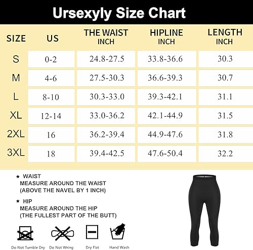 Miniatura 7 de URSEXYLY Pantalones deportivos de sauna para mujer, leggings térmicos para ejercicio, cintura alta, adelgazamiento, entrenamiento de cintura, capris