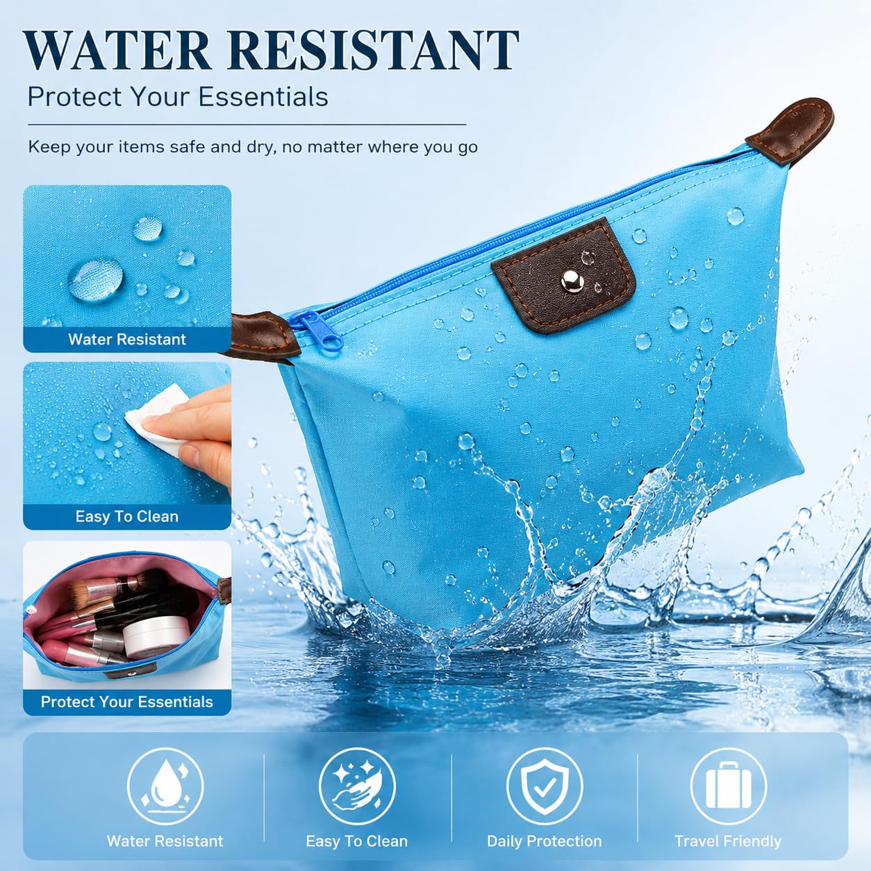 Cosmetic Bags, Toiletry Bags for Women, 8 Pack Toiletries