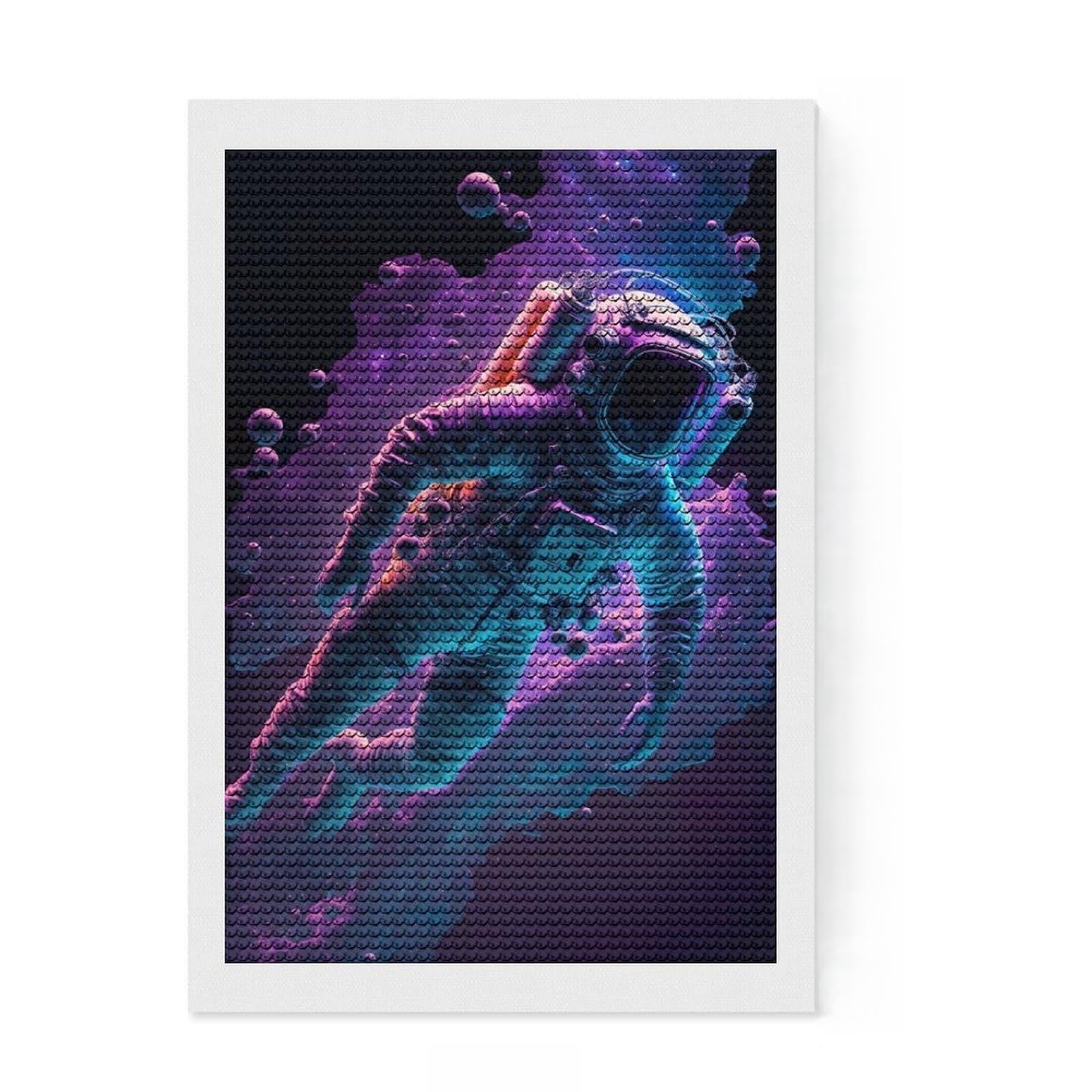 Junmoney Eternal Voyage Diamond Painting Canvas Set 8"x12", for Craft Lovers, Decorate Your Room, Festive Craft Gift, Vintage Style Decor