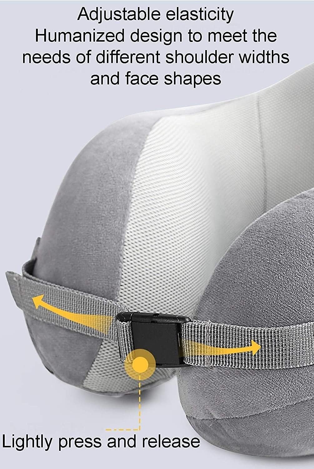 Memory Foam Travel Pillow, U Shaped Neck Pillow, Ultra Soft Comfortable Cushion for Neck Support, Lightweight Portable Headrest, Machine Washable, Great for Airplane Chair, Car, and Bed