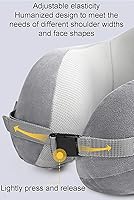 Vista 2 de Almohada de viaje de espuma viscoelástica, almohada de cuello en forma de U, cojín ultra suave y cómodo para soporte del cuello, reposacabezas