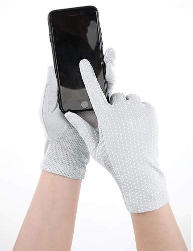 Miniatura 5 de 6 pares de guantes de protección UV de verano para mujer, guantes de conducción antideslizantes para pantalla táctil