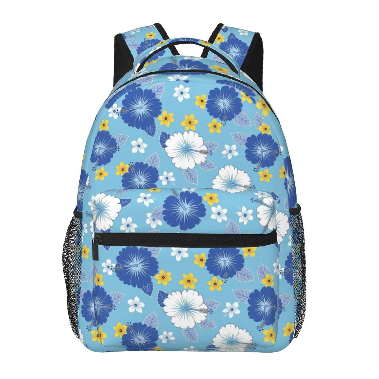 AMRANDOM Lightweight Water Resistant Backpacks For Mens Womens Girls Boys School Bookbags (Aloha Hawaiian Floral)