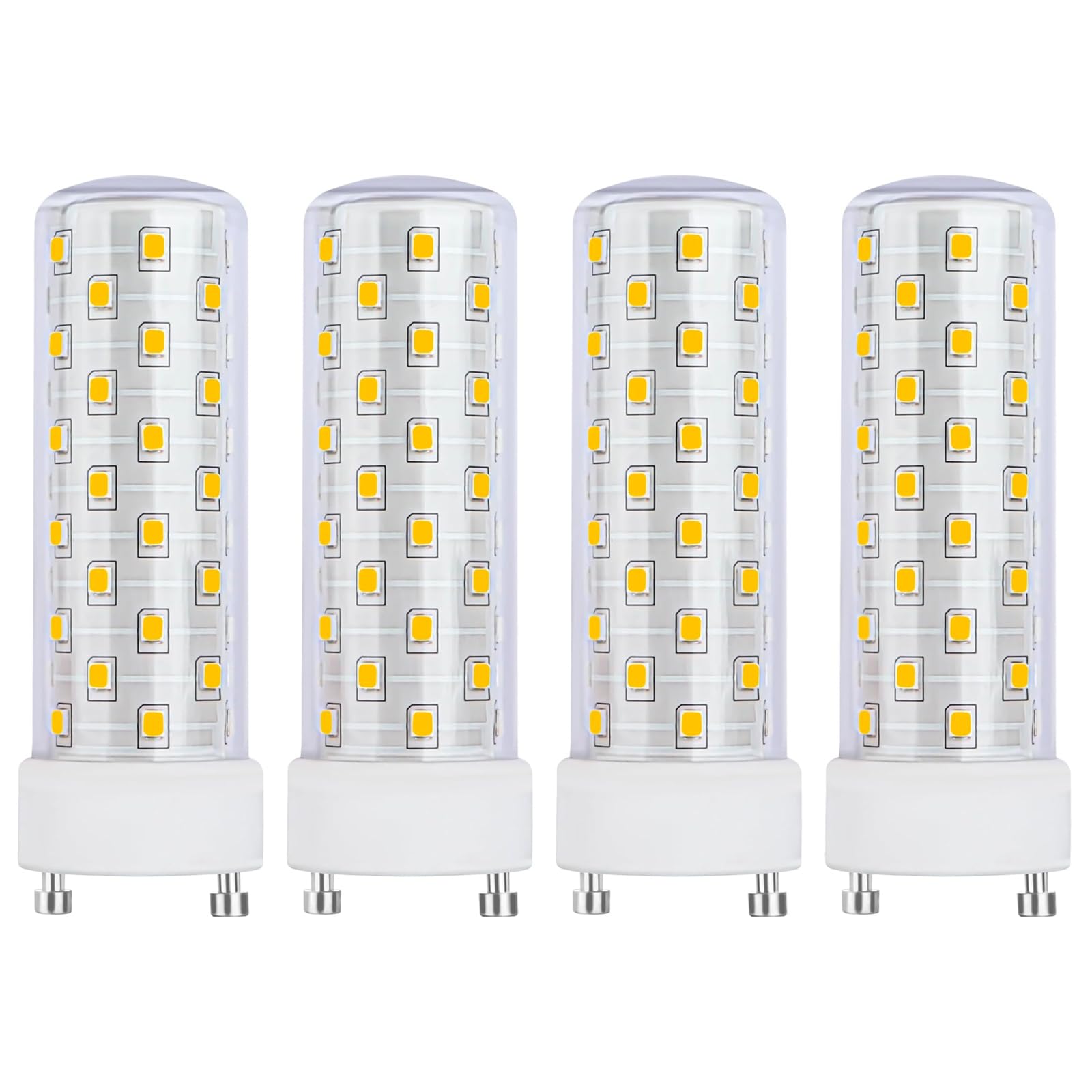 Bombilla LED GU24 de 2700 K-3000 K, luz blanca cálida suave de alto brillo para ventilador de techo de baño, 13 W, 18 W, 23 W, T2, repuesto de luz CFL en espiral, 120 V, 10 W, 4 unidades