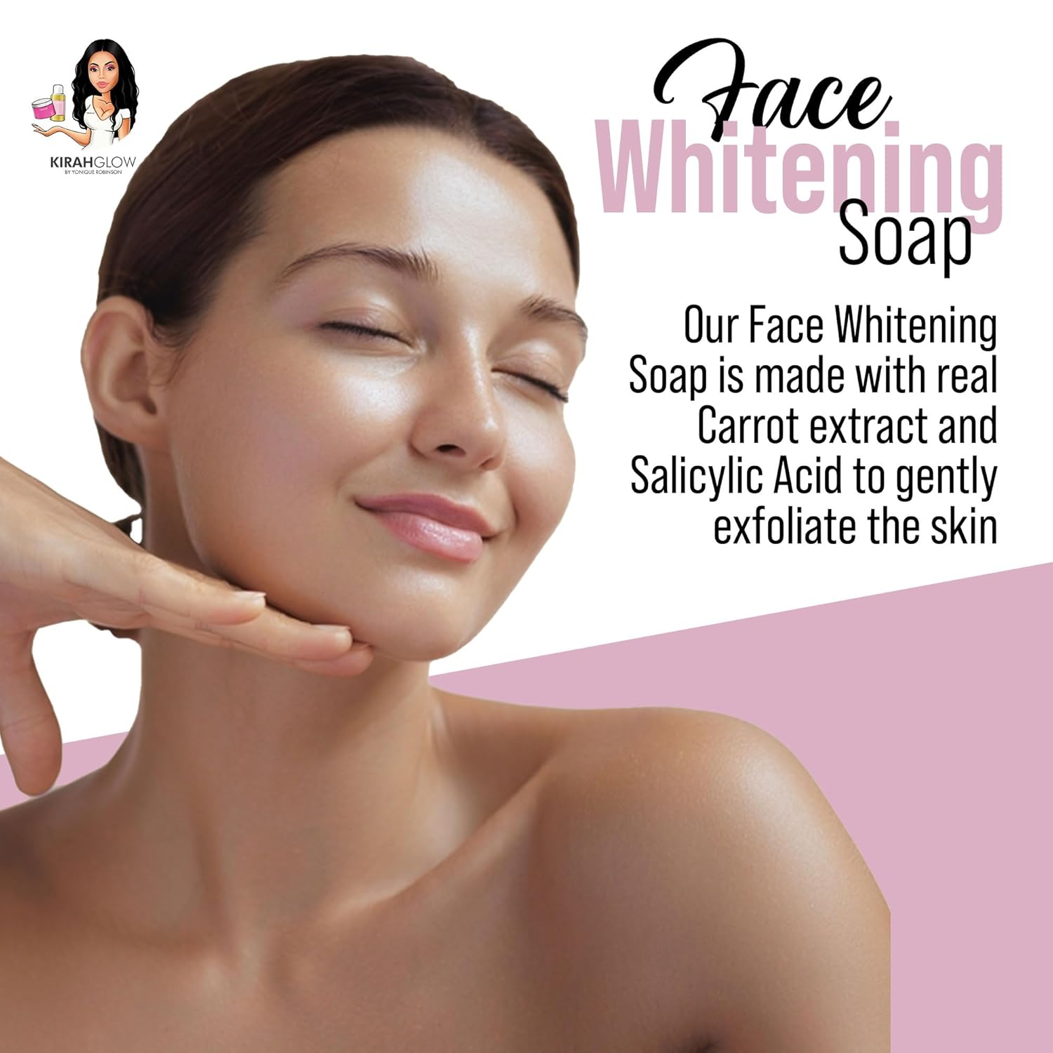 KirahGlow Illuminating Face Bar | Gentle Cleansing Soap for Even Skin Tone | With Natural Extracts | Clarifying Face Soap for Skin