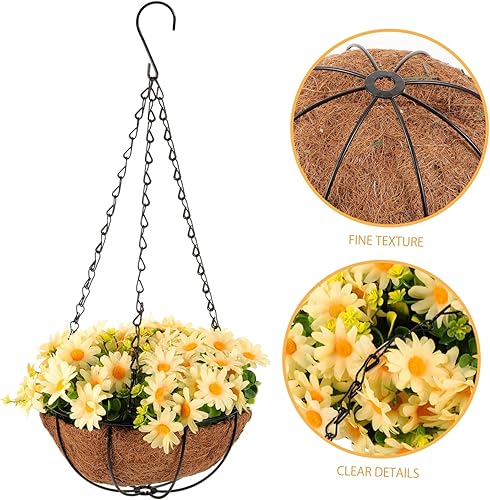 Miniatura 4 de DOITOOL Cesta de flores de seda para plantas tiestos para plantas exteriores Chlorophytum plástico cesta colgante de ropa al aire libre macetas