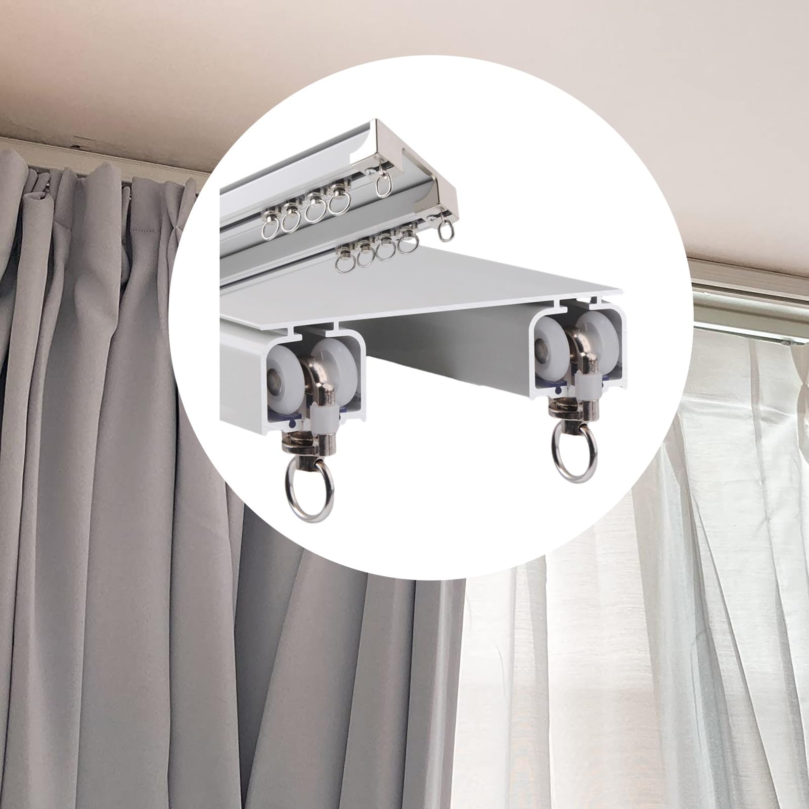 INTENSIONS Gordijnrails Plus compleet wit 300 cm kopen