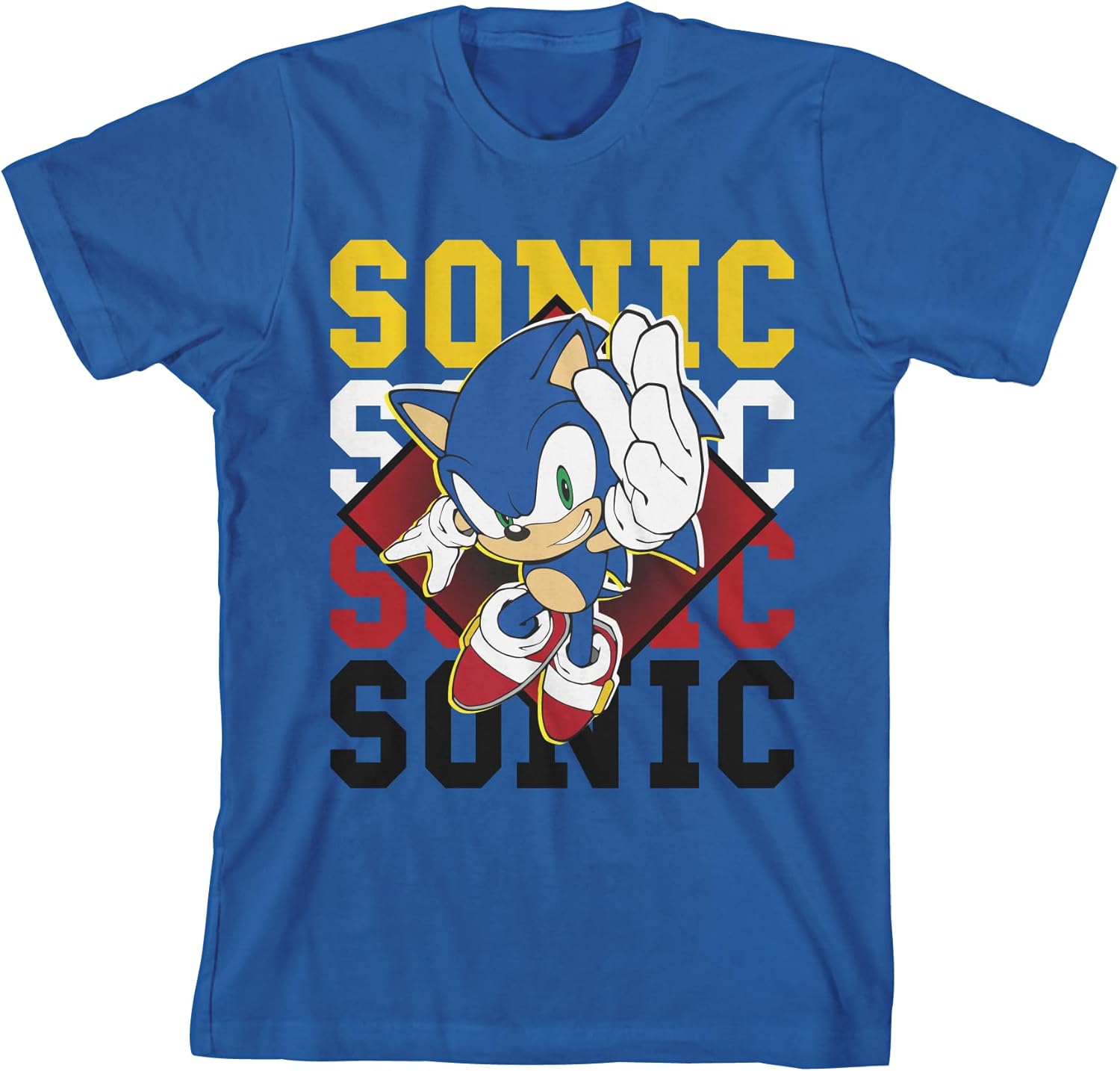 Bioworld Sonic The Hedgehog Classic Characters (Pack of 3) Boy's Crew Neck Short Sleeve T-shirt Combo Set - Size 10 - Image 2