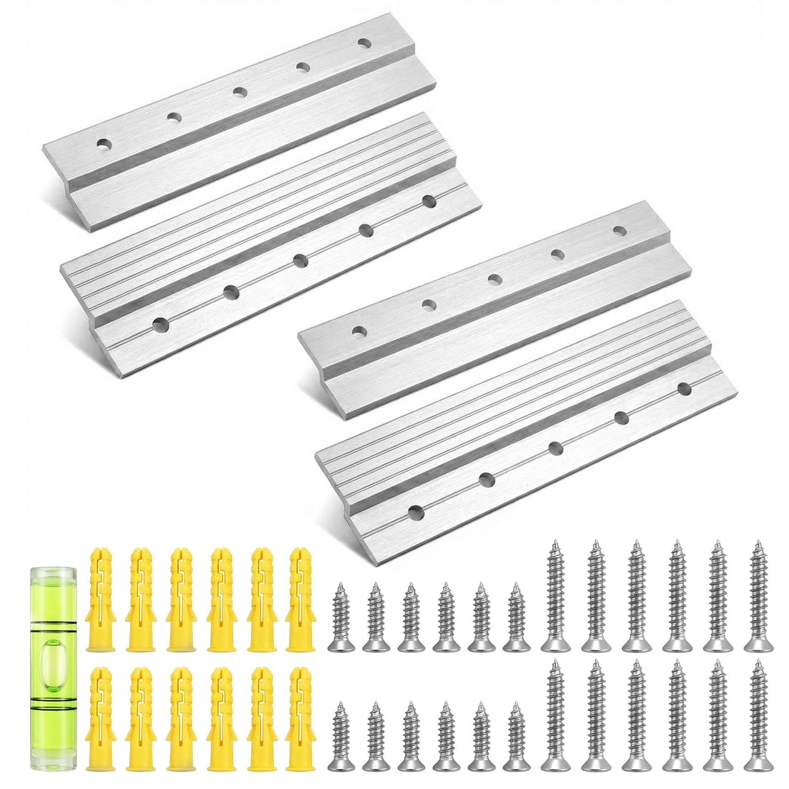 sturiz 2 Pair French Cleat 30cm Mirror Hanging Kit Heavy Duty Mirror Fixings Picture Hangers French Cleats Bracket Heavy Duty Interlocking Brackets Hanging Brackets Headboard Wall Mount
