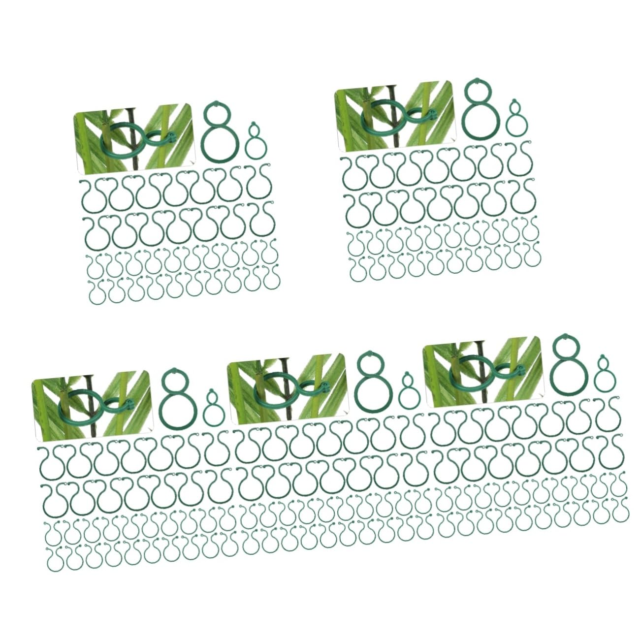 POPETPOP 5 Set Fibbia da Giardinaggio Clip di Supporto del Pomodoro Morsetto della Vite del Fiore Clip per Piante Clips per Piante Pinza per Pomodoro Pianta Supporta Clip 100 Pezzi * 5