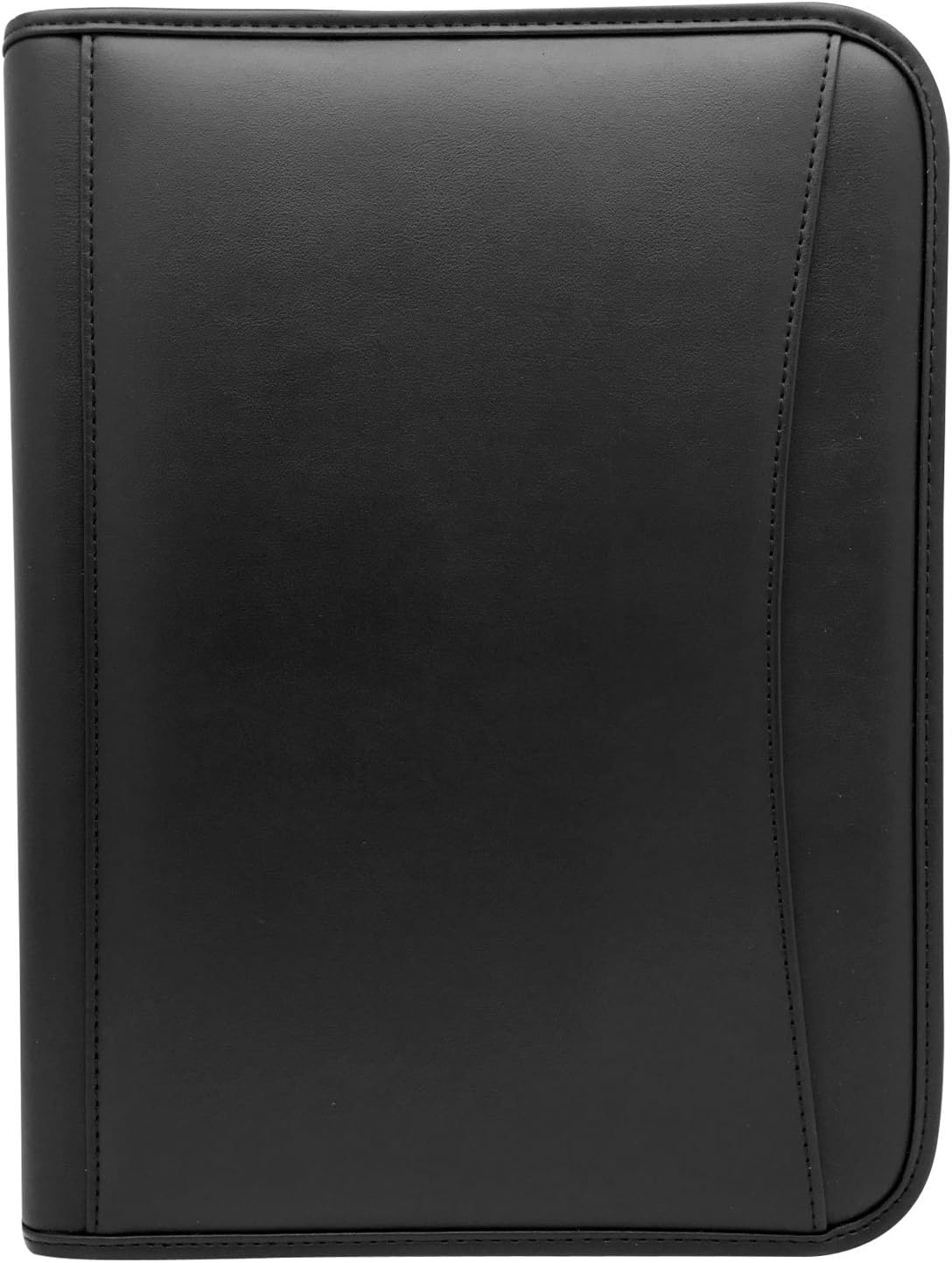 Business Portfolio Leather Binder: Executive Padfolio and Planner With Built in 8.5 by 11 Notepad and Calculator: Holds Business Cards, Checks and Notes (Black, Brown)