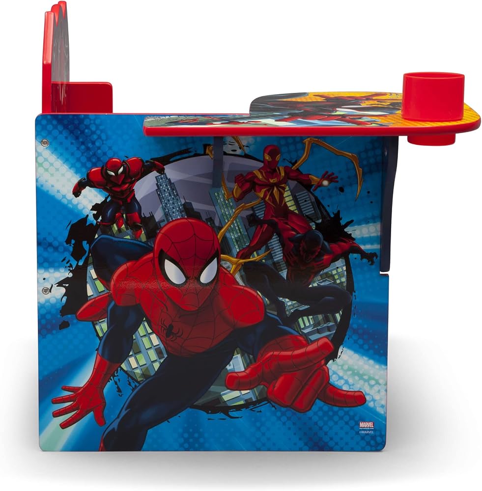 Delta Children Chair Desk With Storage Bin - Greenguard Gold Certified, Spider-Man
