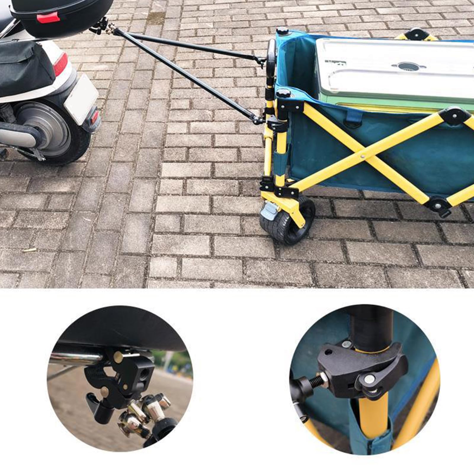 Road Trip Fahrradanhänger Anschlüsse, zuverlässige Fahrradanhänger Stange, Abschleppstange für Bequeme Lagerung, einfach zu installierender Adapter