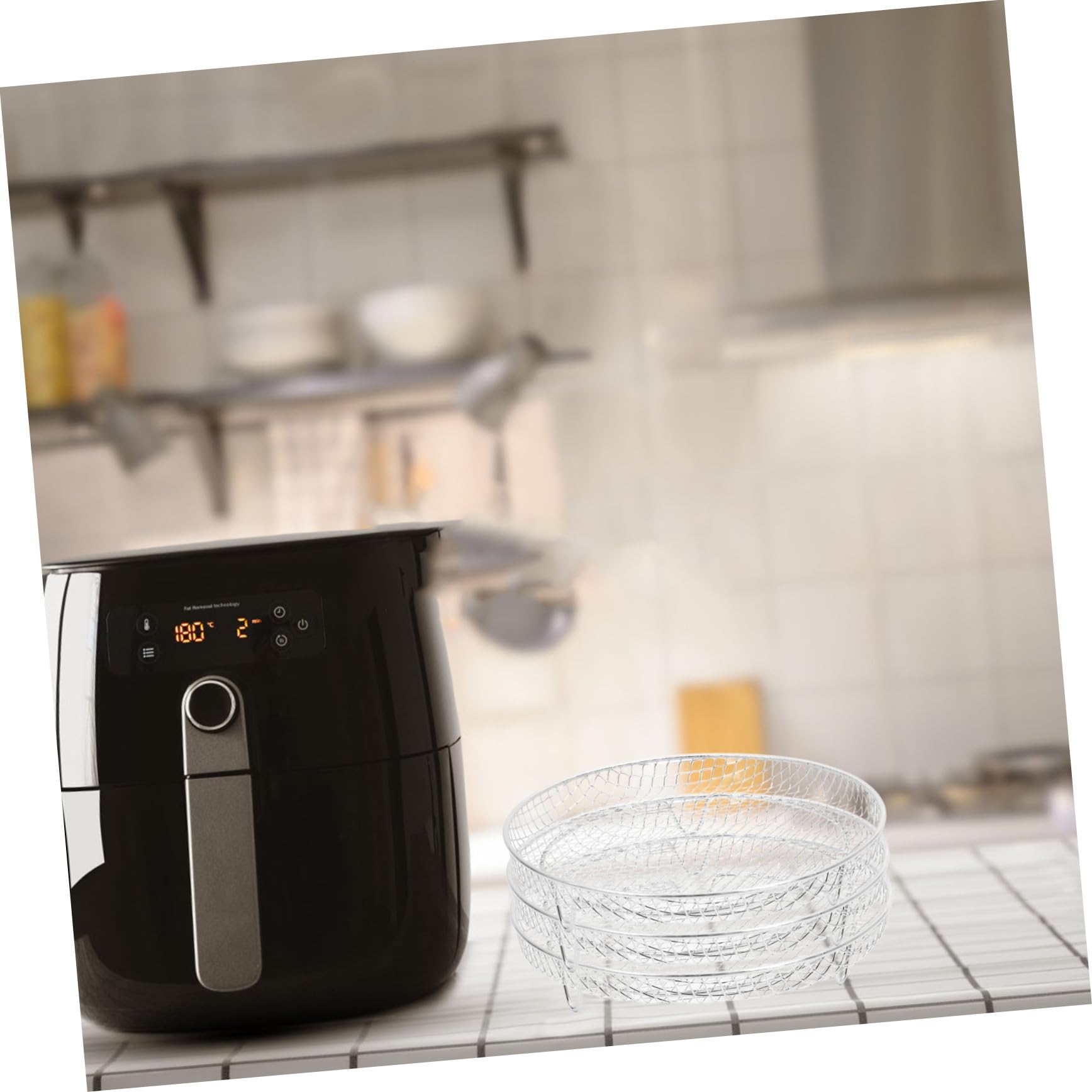 Set di Griglie per Friggitrice ad Aria in Acciaio Inox