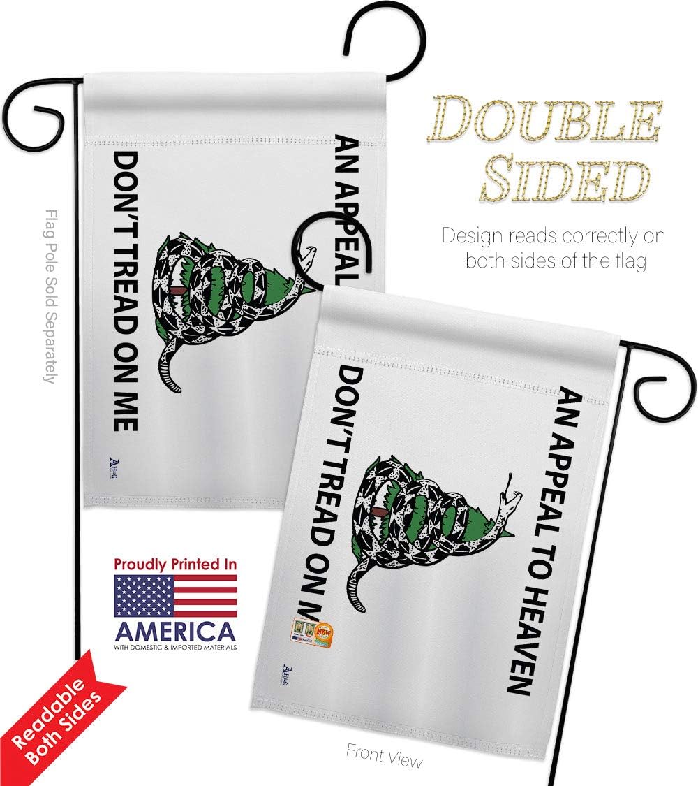 an Appeal to Heaven Don't Tread On Me Garden Flag - 2pcs Pack Patriotic Historic July Memorial Veteran Independence United State American - House Banner Small Yard Gift Double-Sided 13 X 18.5