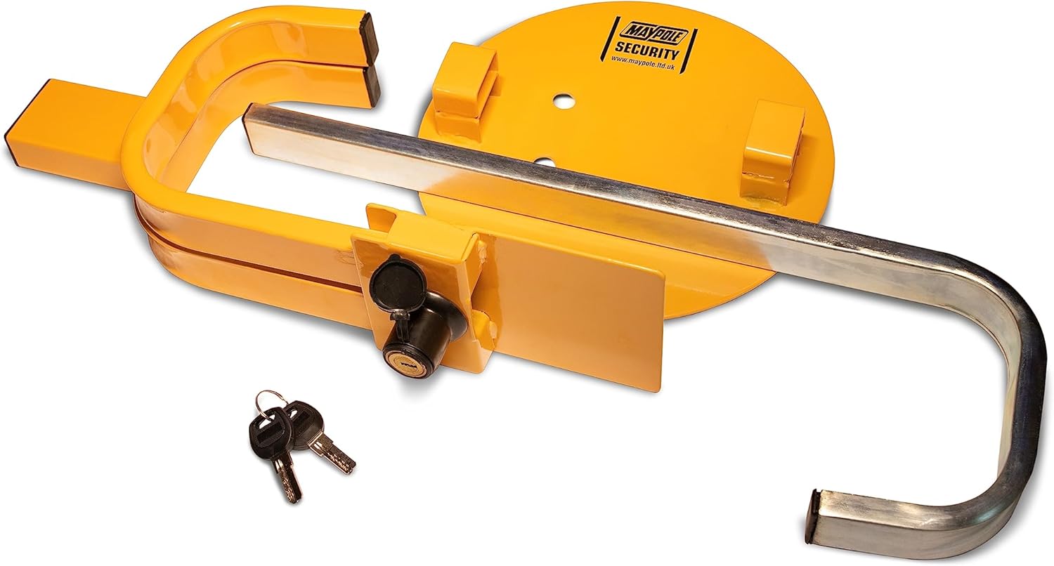 Maypole 10-12 Inch Universal Wheel Clamp Suitable for Small Trailers with Tyre Width 120 mm to 140 mm Diameter 400 mm to 550 mm