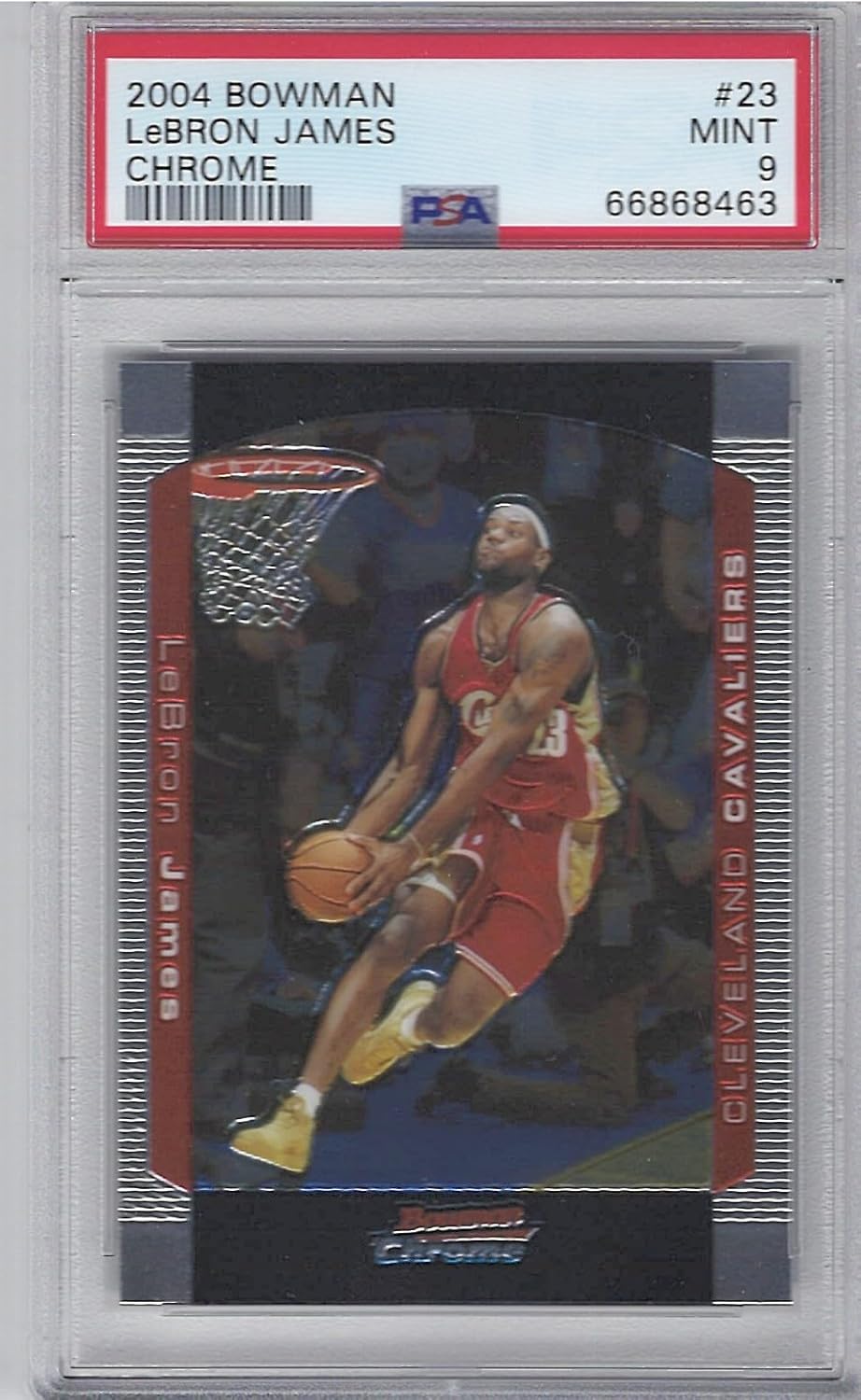 PSA Mint 9 2004 Bowman Chrome LeBron James (2nd Year) Basketball Card