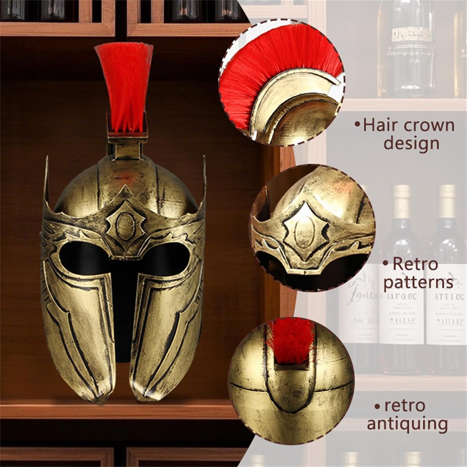 Medieval Greek Spartan Roman Helmets Wearable Movie Replica Helmet Vintage Home Decor Gifts