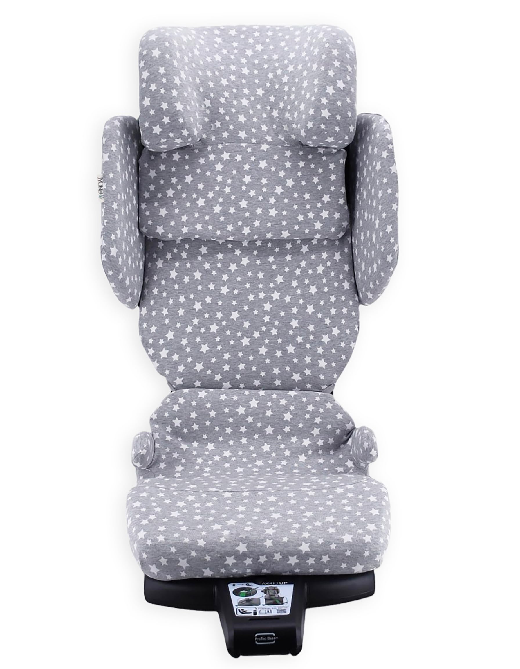 JYOKO Fodera Per Seggiolino Auto Compatibile Con Axkid Up | Cotone Biologico | Traspirante E Morbida | White Star