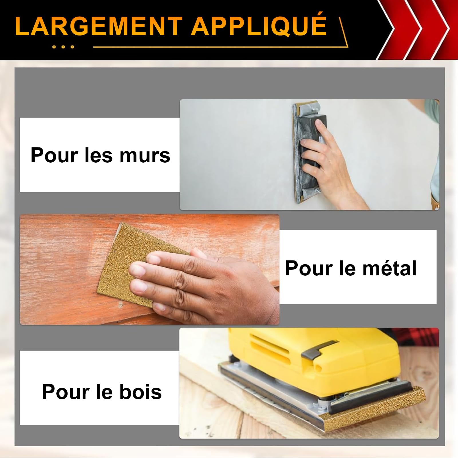 Rouleau De Papier Abrasif Auto-Agrippant Grain 80, 70 mm x 12 m | Papier De Verre Quartz pour Le Bois, Le MéTal, La Peinture, Le PlâTre pour Ponceuses Vibrantes et Manuelles