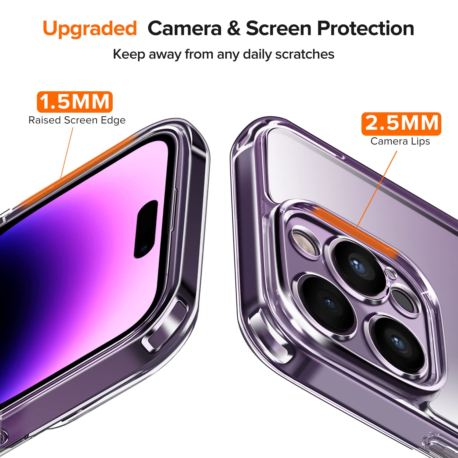 Protection Iphone 14 Pro Max Ivoler 3 En 1 Coque Pour IPhone 14 Pro Max 6.7 Pouces Avec 2 Pièces Protection Ecran Iphone 14 Pro Max