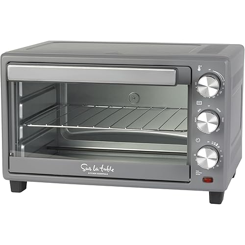 SUR LA TABLE KITCHEN ESSENTIALS Multifunctional Air Fryer Toaster Oven with Large Window for Easy Viewing, Designed with 7-Presets - Air Fry, Bake, Roast, Broil and Toast in Minutes, 1500w
