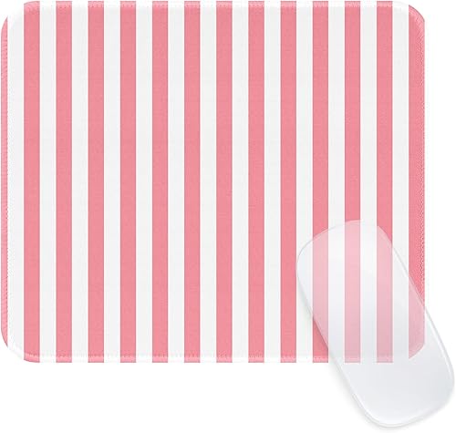 Miniatura 12 de Bonita alfombrilla de ratón rosa, alfombrilla de ratón con patrón retro a cuadros, diseño de alfombrilla de ratón cuadriculada impermeable estética
