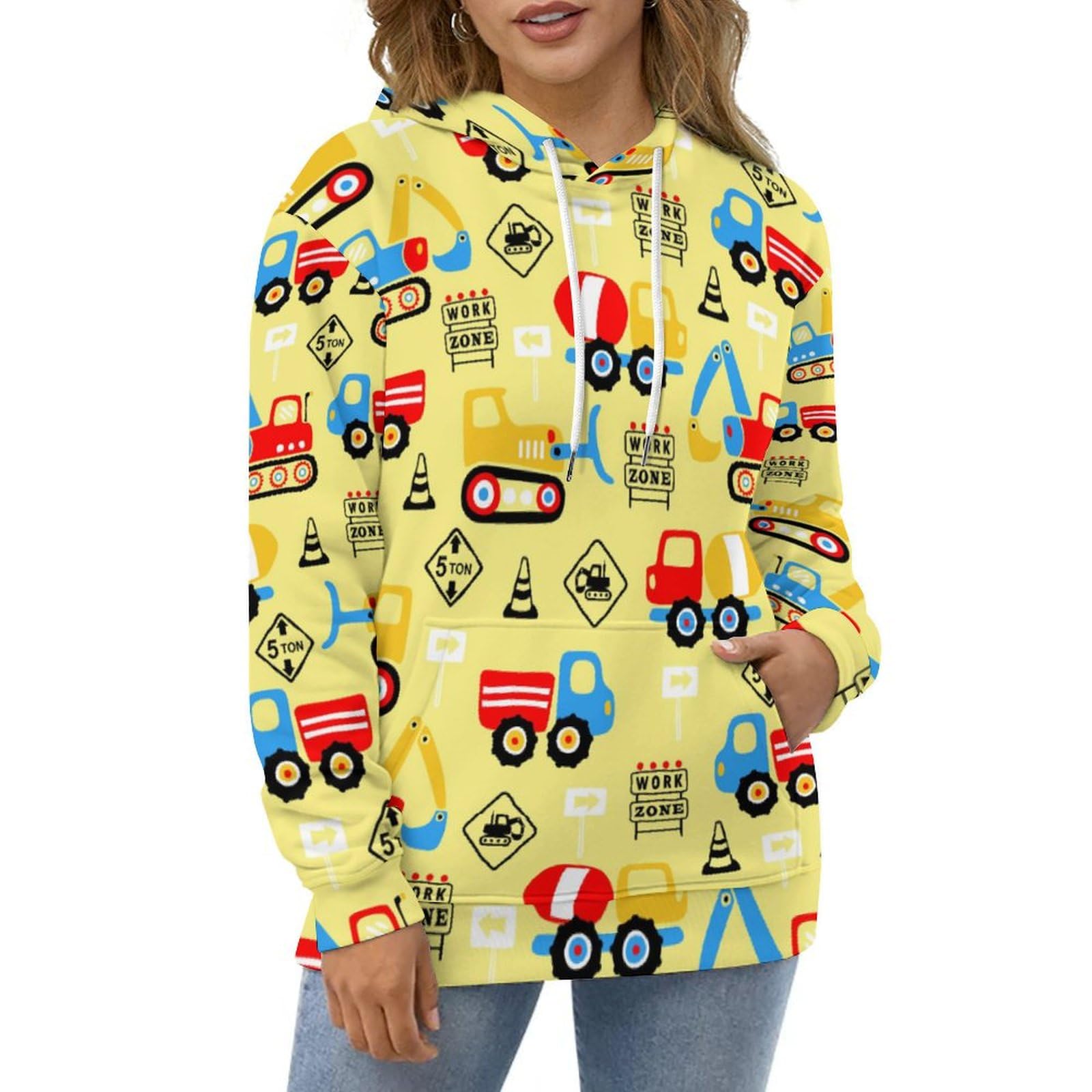 Amazon.co.jp: メンズ パーカー 車柄 イエロー スウェットパーカー