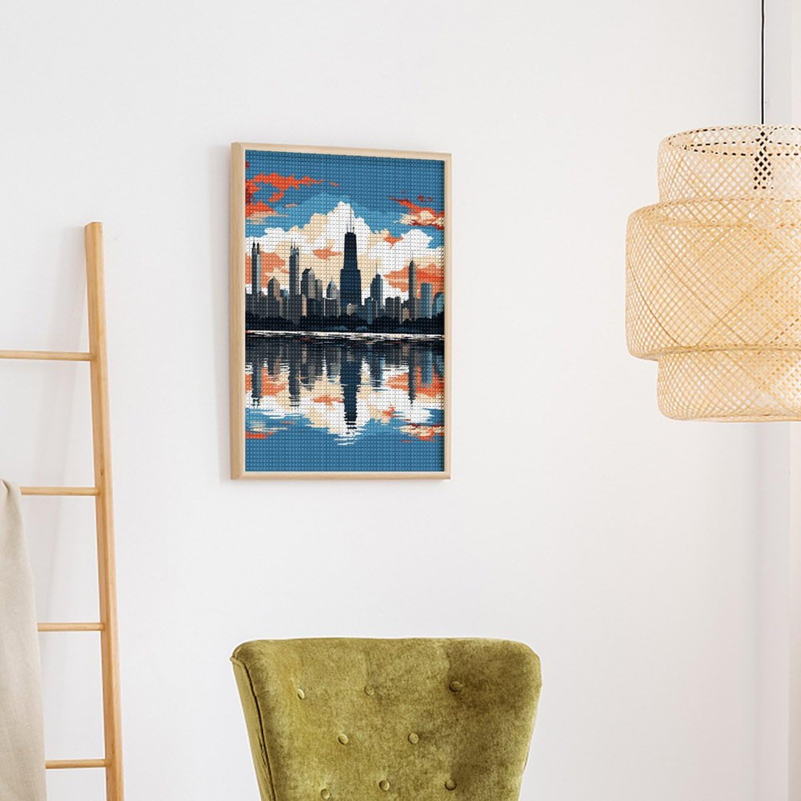 Diamond painting nachtlampje kleurrijke uil | Met 7 kleuren verlichtin